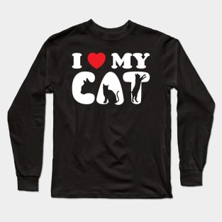 I Heart My Cat Long Sleeve T-Shirt